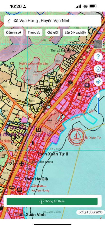 Đất quy hoạch thổ cư mặt đường ven biển vạn lương  ninh hoà bắc vân phong chỉ 3,9 triệu/m2