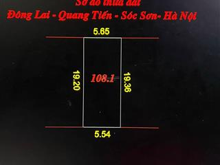 Cc cần bán 108m2 đông lai, quang tiến, sóc sơn, hn giá cho ndt