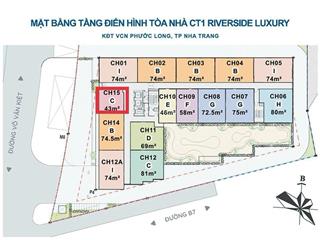 Bán căn hộ chung cư giá sốc chỉ 1,99 tỷ tại ct1 riverside luxury nha trang