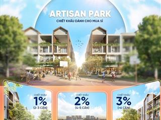 Mở bán 340 căn nhà phố artisan park  tp mới bình dương  sh lâu dài chỉ từ 6,9tỷ