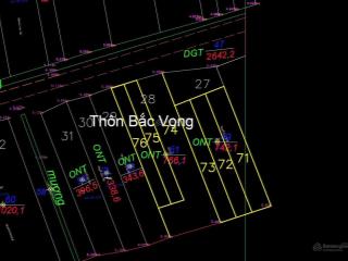 Bán đất đường nhựa liên xã. lô đất 155m2 thôn bắc vọng, bắc phú, sóc sơn. giá chỉ 1x tr/m2