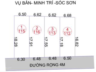 Bán đất tại minh trí, 14,5 triệu / m2, 113 m2, view đẹp, ngõ rộng