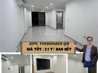 Đầu tư mua ở căn hộ 2pn vinhomes q9 có sổ giá cực tốt 2.1 tỷ bao hết nhà mới hướng mát view chill