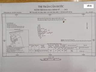 Chính chủ cần tiền bán gấp lô đất nền giá 1 tỷ. ngay trung tâm thị trấn cần đước, long an. shr