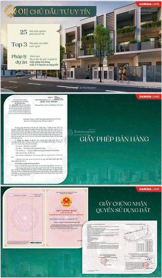 Chỉ cần 1 tỷ (15%) ở ngay 2025 the meadow bình chánh của gamuda land. giá 7 tỷ pkd cdt 0931 280 ***