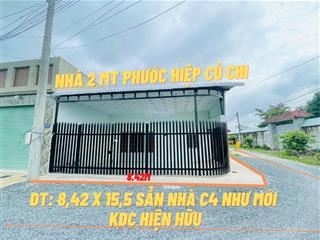 Căn góc 2 mặt tiền, nhà cấp 4, shr, 124m2 (8 x 15) xã phước hiệp