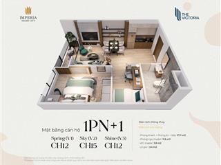 Bán căn 1n+ độc quyền tại the victoria vinhomesmartcity