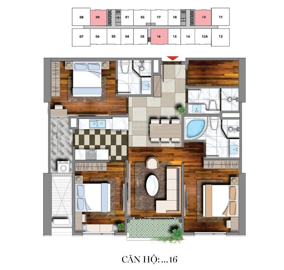Một trong số ít! suất ng cán bộ 3pn 97m2 đông nam, rõ ràng giá tốt.  0988 160 ***
