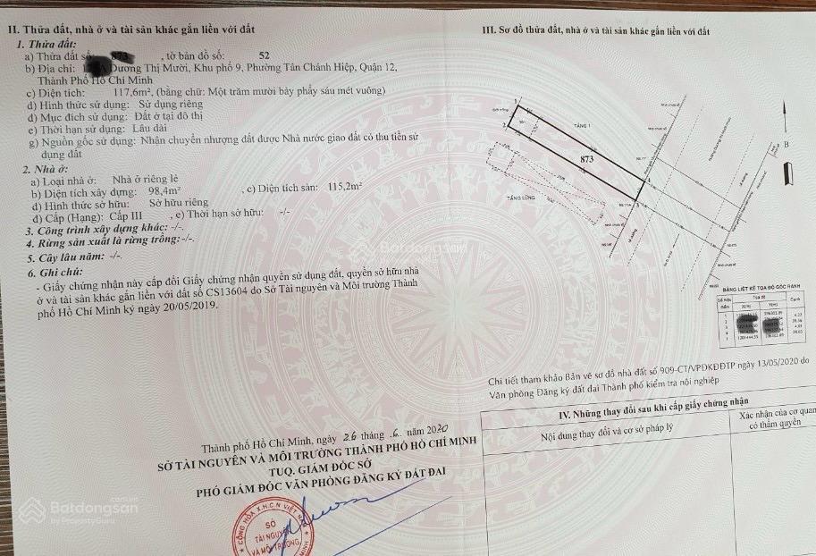 Bán nhà mặt phố giá 24.5 tỷ vnd tại đường dương thị mười, quận 12