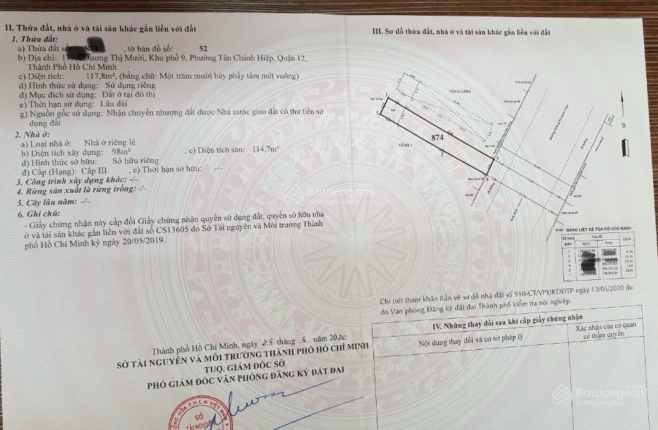 Bán nhà mặt phố giá 24.5 tỷ vnd tại đường dương thị mười, quận 12