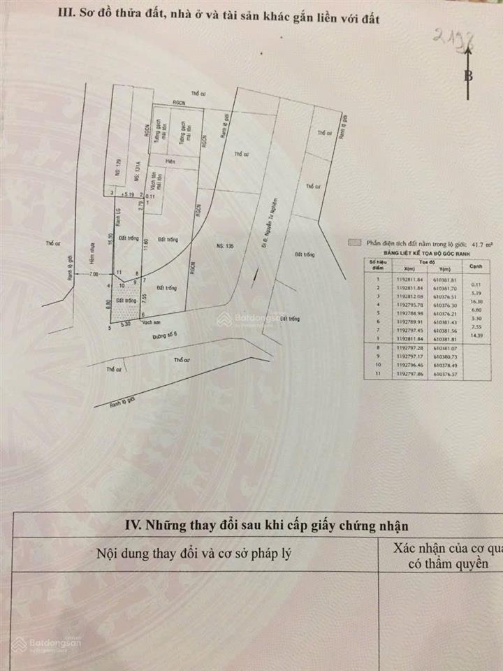 Chính chủ gửi bán lô đất mt đường 6 p. bình trưng tây q2, tp thủ đức