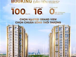 Chính thức nhận booking cao tầng the global city quận 2, giá rumo chỉ từ 100tr/m2