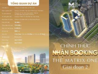 Quỹ hàng ngoại giao the matrix one giai đoạn 2. nhận booking quỹ căn 2pn chính sách chiết khấu cao