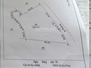 Bán đất siêu hiếm ở tx sơn tây 1.184m2, mt 59m cho các phân lô, xây biệt thự