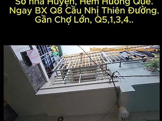 Nhà bán 950tr, dtsd 33m. trệt + 1lầu , thuế riêng,giấy thông tin nhà đất, hẻm hương quê, bx q8.