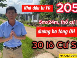 30 lô thổ cư full đắk lắk  cách tp bmt 5km  chỉ 205 tr/lô