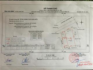 Lô đất md 21b chợ bến thôn bá lam xã thanh cao lương sơn hb dt 128m lô góc 2 mặt đường có nhà cấp 4