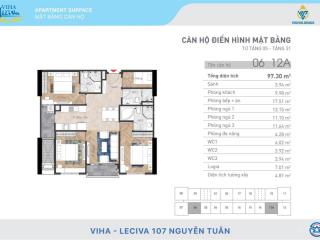 Bán căn hộ 06 diện tích 97m2 dự án viha complex 107 nguyễn tuân hoàn thiện nội thất cđt giá tốt