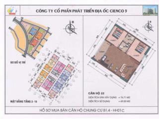 Cần bán căn hộ chung cư 77m² ban công view Hồ điều hòa, full nội thất tại KĐT Thanh Hà Cienco 5