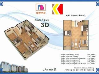 Cần bán căn hộ góc 3 ngủ, 3 mặt thoáng tại tầng 14 tòa CT7 chung cư BooYoung, Mỗ Lao, Hà Đông, Hà Nội.