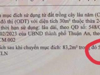 Bán lô đất 2 mặt tiền hẻm. gần chợ bình nhâm