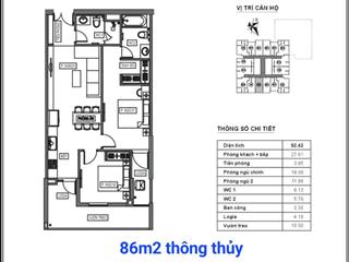 Bán căn hộ chung cư 2 phòng ngủ 2 vệ sinh tại hpc landmark hà đông