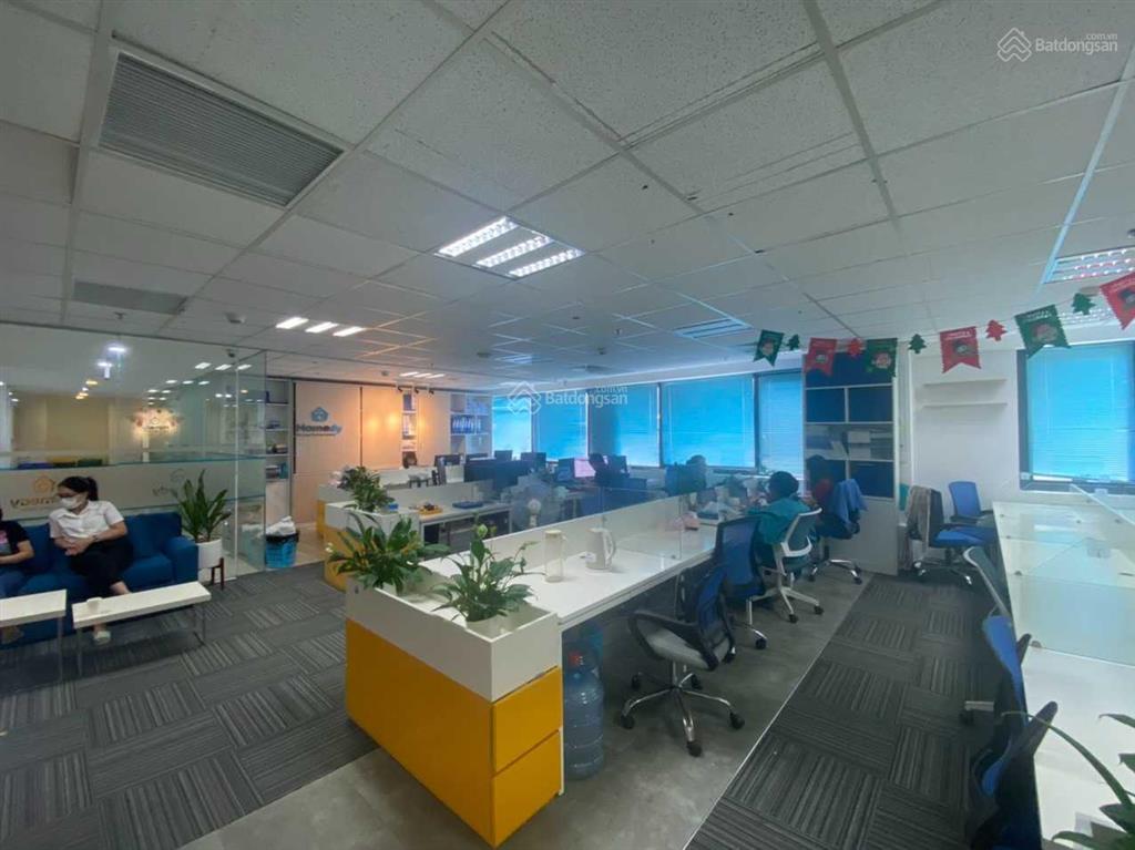 Bql tòa nhà hoàng ngân plaza 125 hoàng ngân cho thuê văn phòng 200m2 có cắt, đã ngăn chia sẵn phòng