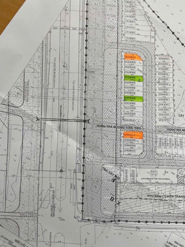 Chính chủ bán 2 lô góc siêu đẹp mặt đường trục chính đô thị Mê Linh rộng 100m, hè mỗi bên rộng 15m. đấu giá Tam Đồng