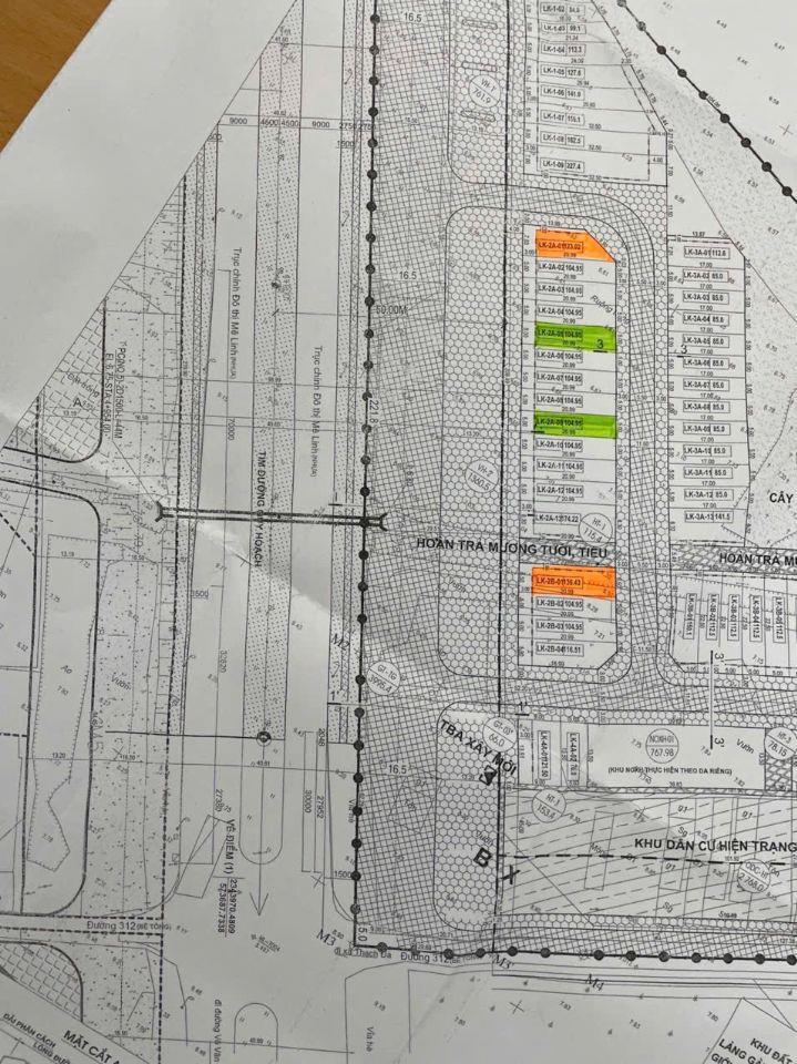 Chính chủ bán 2 lô góc siêu đẹp mặt đường trục chính đô thị Mê Linh rộng 100m, hè mỗi bên rộng 15m. đấu giá Tam Đồng