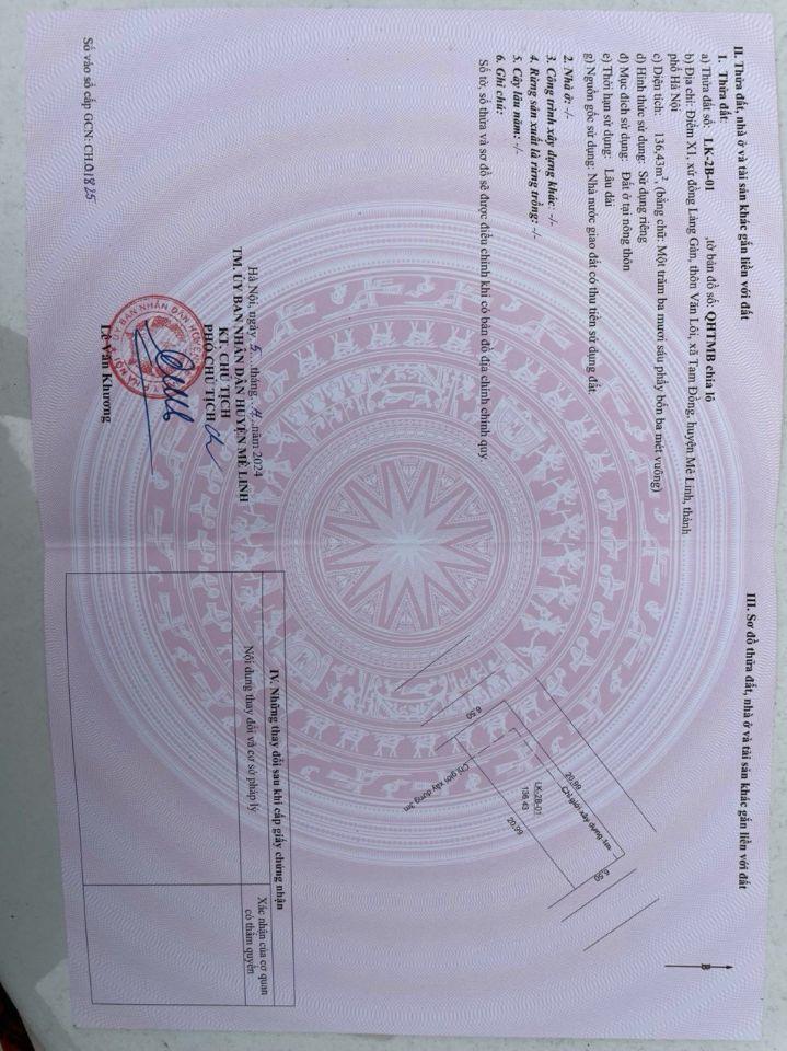 Chính bán 2 lô góc siêu đẹp mặt đường trục chính đô thị Mê Linh rộng 100m, hè mỗi bên rộng 15m. đấu giá Tam Đồng