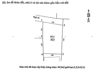 Bán 40.5m2 đất thổ cư ngọc hà, ba đình, hn