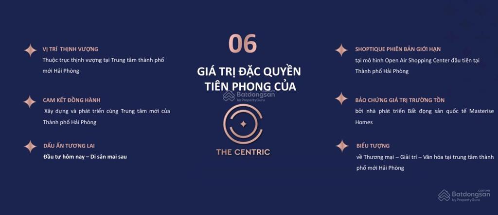 Phân phối trực tiếp masterise homes  the centric hải phòng