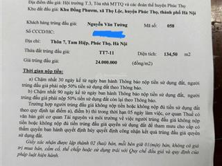 Chính chủ em bán đất trúng đấu giá khu đồng phươm xã thọ lộc, phúc thọ, hà nội bán ạ. 0976 613 ***