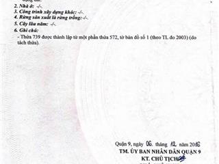 Duy nhất lô đất đường bưng ông thoàn 52,5m2 giá 3,25 tỷ shr đường ô tô phường phú hữu q9