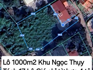 BÁN ĐẤT GIÁ ĐẦU TƯ LÔ 1000M2 ĐẤT ĐẸP KV NGỌC THỤY- Ô TÔ QUA NHÀ-CHIA RA 17 LÔ GIÁ CHỈ TỪ