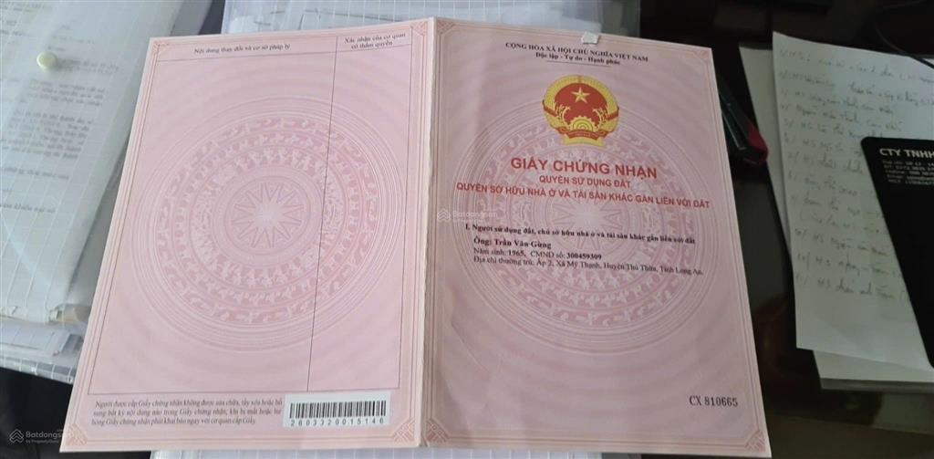 Bán đất thổ cư xã nhựt chánh, huyện bến lức, long an