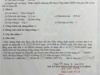 21m2 nguyễn thanh tuyền, ngay chợ phạm văn hai 3 tầng mới 3 tỷ