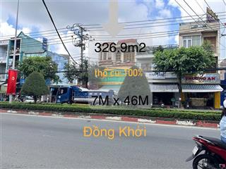 Bán gấp nhà mặt tiền đồng khởi 326mv = 7x46m, giá 17 tỷ ~52tr/mv