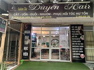 Nhà Bè  ! Sang Salon Tóc – Nail Mới , MB thuê hiện trả chỉ có 6,5 tr/ tháng , Tel