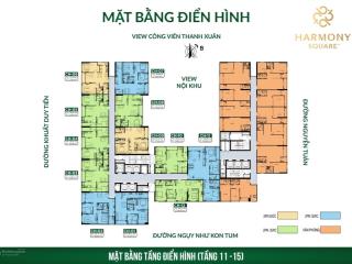 Bán căn 2pn giá tốt nhất t11 harmony square giá chỉ 4,8 tỷ phí   0971 288 ***