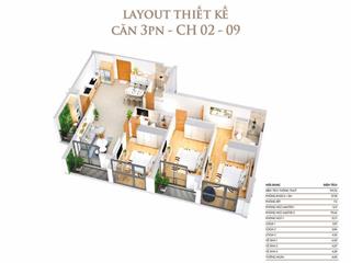 Bán căn 3 ngủ dt 119,76m2 dự án khai sơn city, nt nguyên bản, tầng thấp view thoáng, sang tên ngay