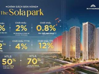 Sola park booking đợt 1 ck 16% 2pn giá dự kiến 2,6tỷ  htls 30 tháng