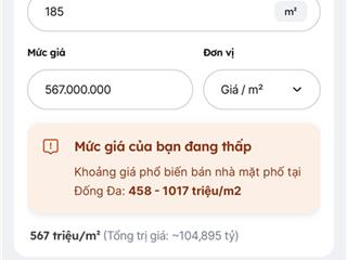 9 điểm chất lượng ! mặt phố  10 tầng  thông sàn  mặt tiền rộng 6,5m, sổ vuông đẹp giá 567tr/m2