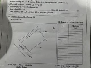 BẤT ĐỘNG SẢN 2 MẶT TIỀN DUY NHẤT NGAY TẠI CHỢ ÂU CƠ SẦM UẤT, PHƯỜNG THẮNG LỢI, PLEIKU,