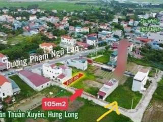 Bán nhanh 105m2 đất giãn dân thuần xuyên hưng long mỹ hào hưng yên, 0901 525 ***