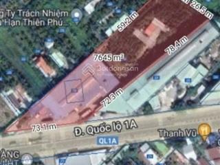 Chính chủ bán nhanh lô đất mặt tiền ql1a diện tích 7600m2, ngay bv cái bè  tiền giang