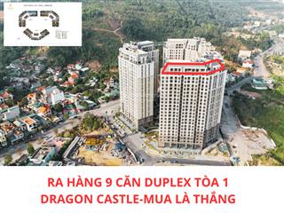 3,5 tỷ116m2 căn duplex tòa 1 view biển+aeon mall dự án dragon castle, tặng 22m2 sân vườn