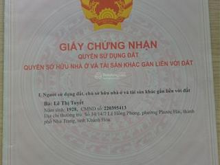 Bán nhà riêng, chính chủ tại thành phố nha trang