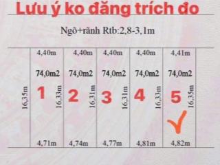 Chào bán lô 5, thôn 3  xã tân dương, cách đường liên xã 50m chỉ sau một nhà mặt đường, tuyến 2