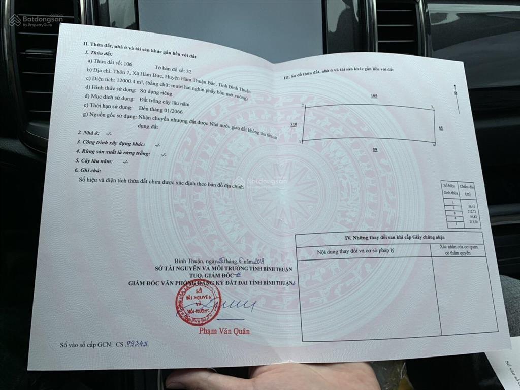 Cần bán đất chính chủ  đất trồng cây lâu năm